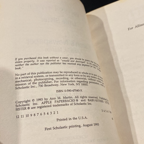 Baby-Sitters Little Sister #40: Karen’s Newspaper by Ann M. Martin - Novel - Picture 5 of 7